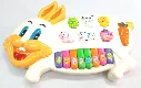 Musical Rabbit Piano Toy for Kids, Electronic Learning Keyboard with Animal Sounds, Lights and Melodies