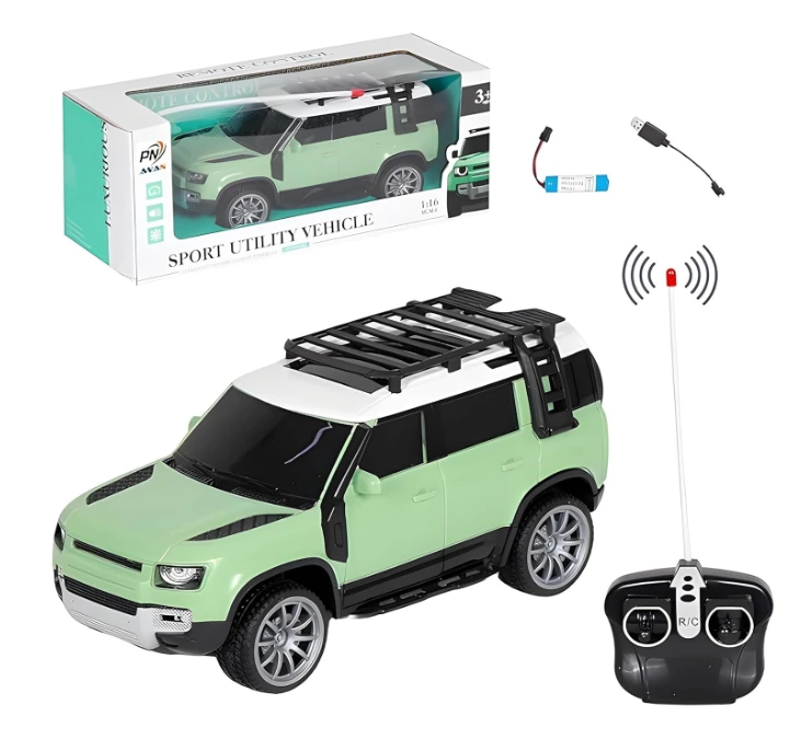 Remote Car High-Speed Off-Road Rc Car Defender with Light Up RC Racing Car Toy Vehicle Remote Control Car for Kids | Best Birthday Gift for Kids, Green