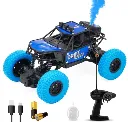 Remote Control Monster Truck with Smoke Effect, RC Rock Crawler with Blue Tyres, Drift Pioneer Off-Road Vehicle