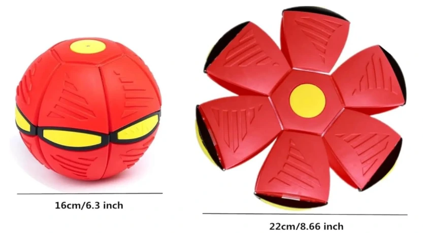 Flying Saucer Ball for Dogs Flying Saucer Ball Pet Toy Interactive Flying Saucer Portable Toy for Medium and Large Dog (Multicolor))