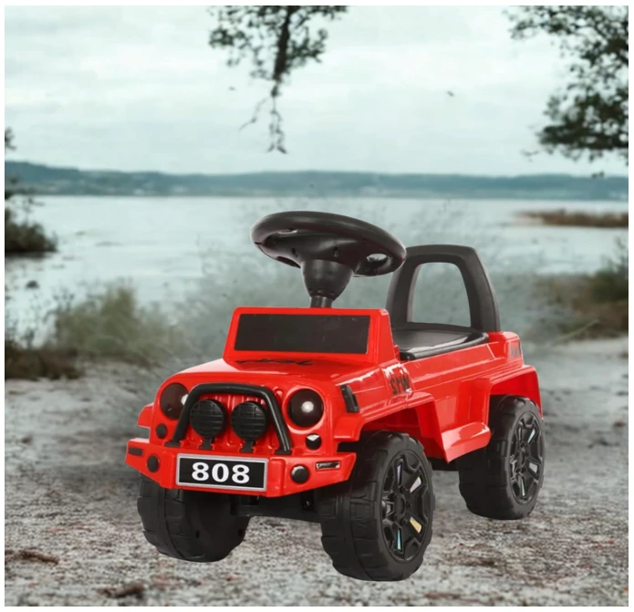 GOGA ENTERPRISES Kids Ride On Push Music Jeep 808 with Safety Handle Suitable for Boys & Girls (age 2+)