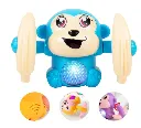 Dancing Monkey Toy, Interactive Musical Tumbling Toy with Spinning Bananas, Orange and Multi-Colorrolling with Voice Control