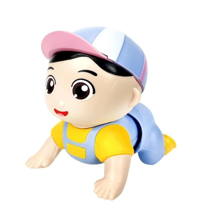 Crawling Baby Toy with Music | Interactive Baby Learning Toy for Toddlers, Boys & Girls | Durable Plastic Baby Doll with Cap | Fun Developmental Toy for Kids 6+ Months
