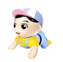 Crawling Baby Toy with Music | Interactive Baby Learning Toy for Toddlers, Boys & Girls | Durable Plastic Baby Doll with Cap | Fun Developmental Toy for Kids 6+ Months