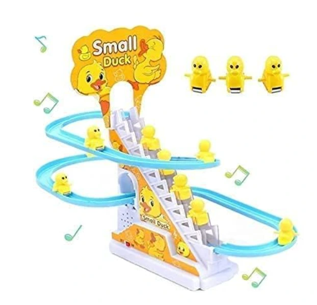 Electric Duck Slide Track Set with Lights & Music Automatic Escalator Toy